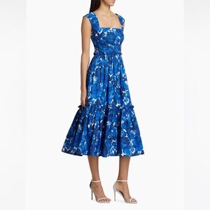 Cara Cara Claire Floral Garden Blue Dress Size 6